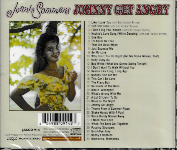 JOANIE SOMMERS JOHNNY GET ANGRY CD - BRAND NEW - Image 3
