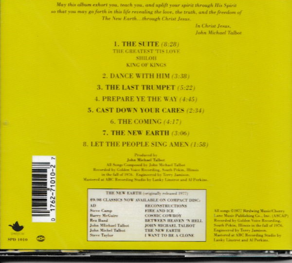 JOHN MICHAEL TALBOT CD THE NEW EARTH - BRAND NEW - Image 3