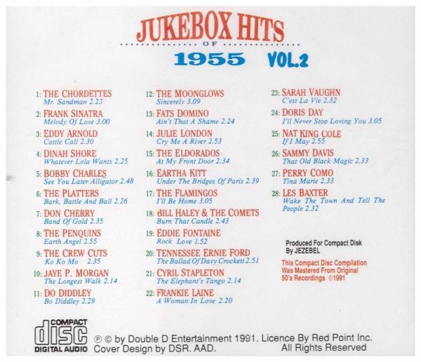 JUKEBOX  HITS - 1955 - Vol. 2 - BRAND NEW  -  CD - Image 3