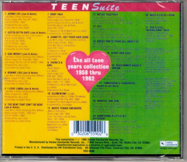 Jan & Dean -Teen Suite 1958-1962 - CD - Brand New - Image 3