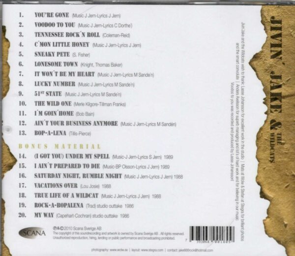 Jivin' Jake And The WildCats - Voodoo To You - CD - Brand New - Image 3