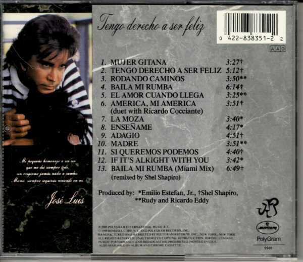 Jose Luis Rodriguez - Tengo Derecho  Ser Feliz - CD - Image 3