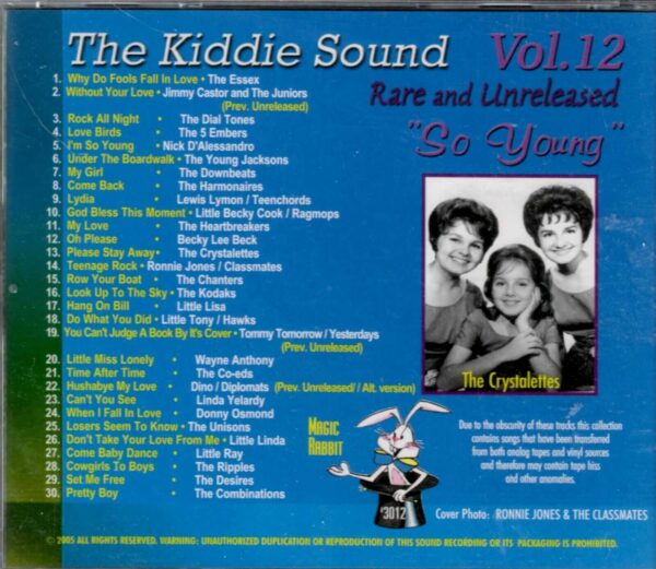 Kiddie Sound Rare And Unreleased Vol 12- So Young - CD - Brand New - Image 3