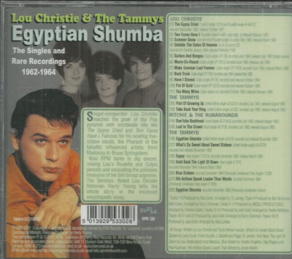 LOU CHRISTIE AND THE TAMMYS - EGYPTIAN SHUMBA CD  BRAND NEW  OOP & HARD TO FIND - Image 3