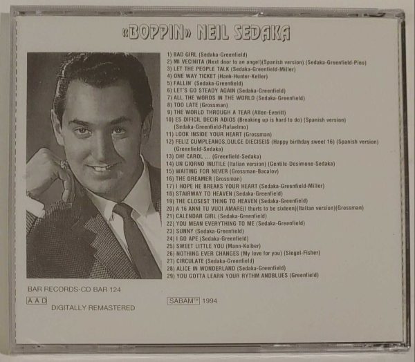 NEIL SEDAKA - BOPPIN  CD     BRAND NEW - Image 3
