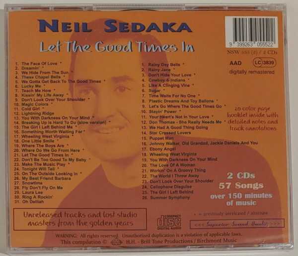 NEIL SEDAKA - LET THE GOOD TIMES IN  CD     BRAND NEW - Image 3