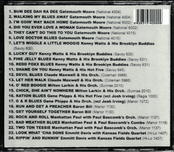NEW YORK SHOUTERS CD VOL. 1 1944-52 - BRAND NEW - Image 3