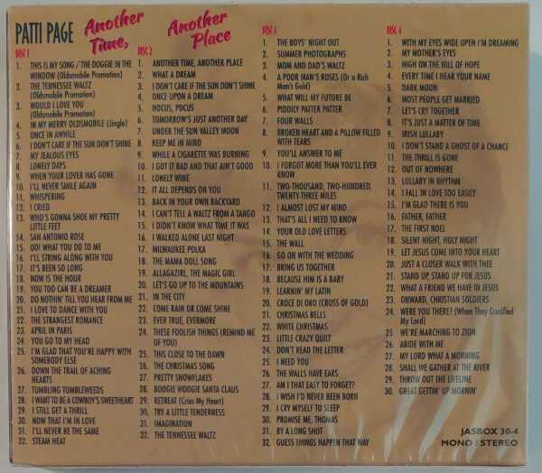 PATTI PAGE - ANOTHER TIME ANOTHER PLACE   CD     BRAND NEW - Image 3