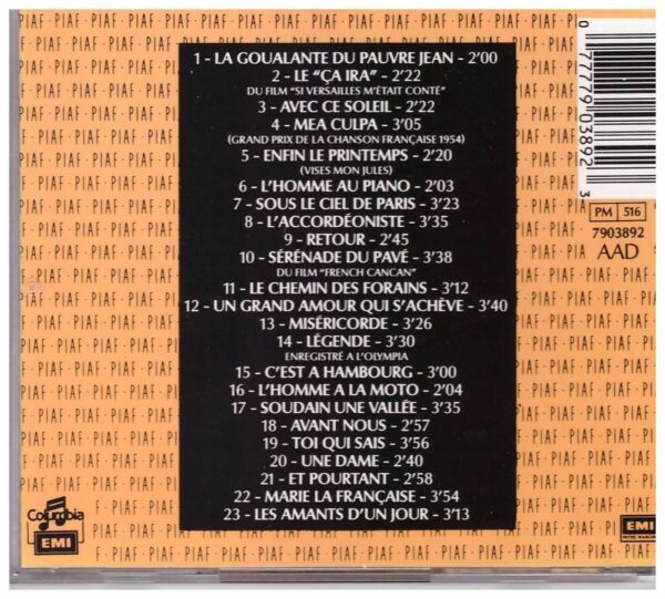 PIAF - CD - Volume 5 - VERY GOOD CONDITION - Image 3