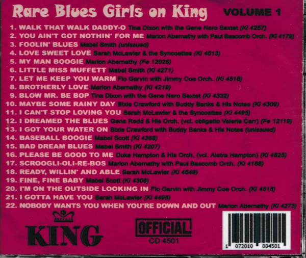 RARE BLUES GIRLS ON KING - VOL 1 CD - BRAND NEW - Image 3