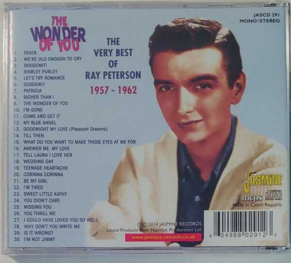 RAY PETERSON - THE WONDER OF YOU   CD     BRAND NEW - Image 3