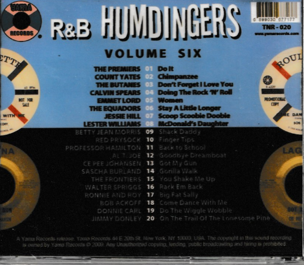 R&B HUMDINGERS - VOL 6 CD - BRAND NEW - Image 3