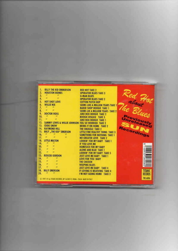 RED HOT ABOUT THE BLUES PREVOUSLY UNRELEASED SUN RECORDINGS-CD - Image 3