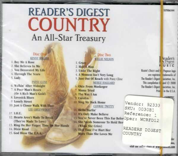 Reader's Digest Country - An All Star Treasury - CD - Brand New - Image 3
