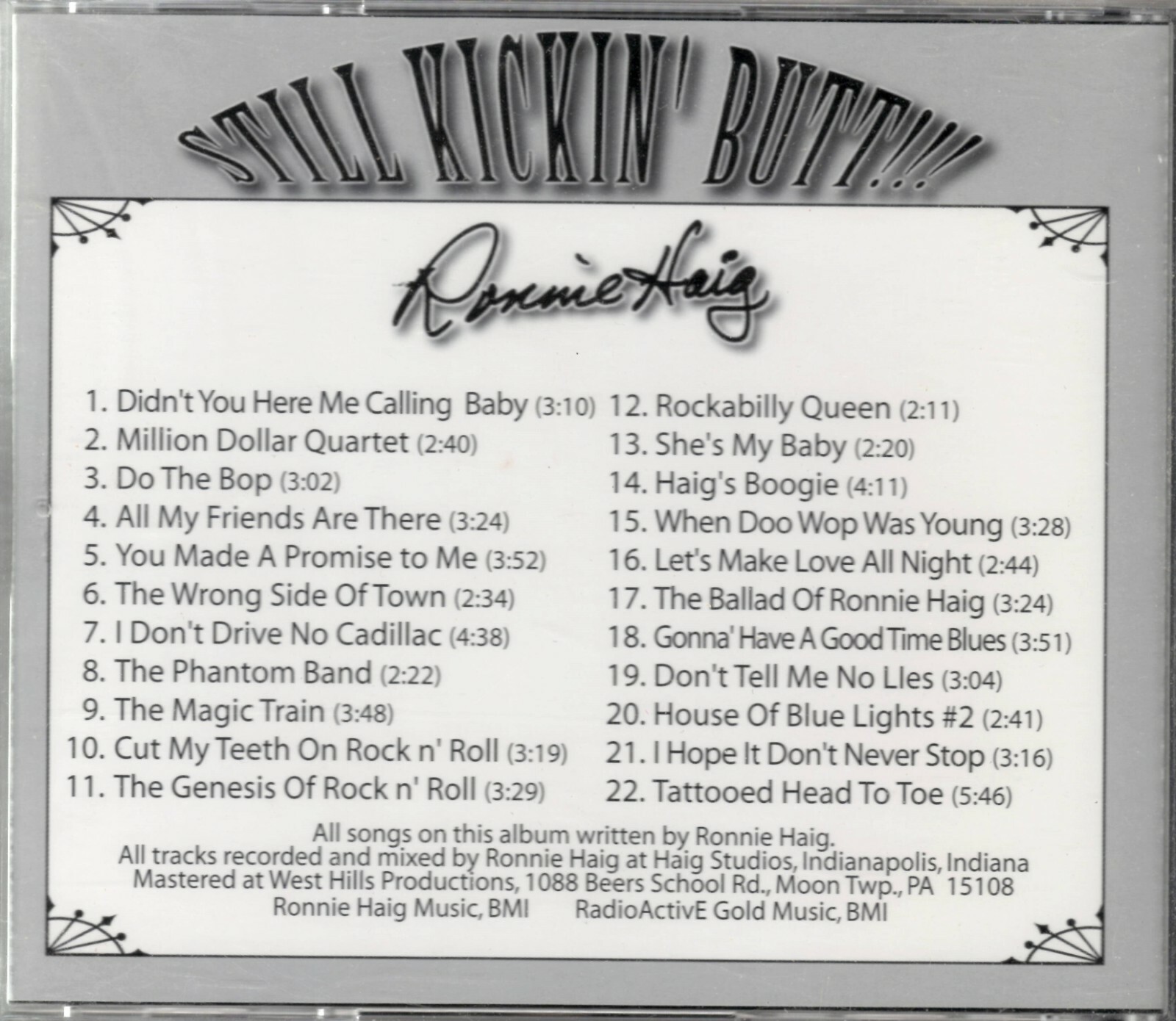 Ronnie Haig - Still Kickin' Butt - CD - Brand New - Image 3