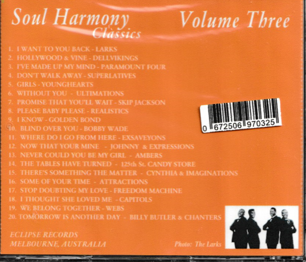 SOUL HARMONY CLASSICS VOL 3 CD - BRAND NEW - Image 3