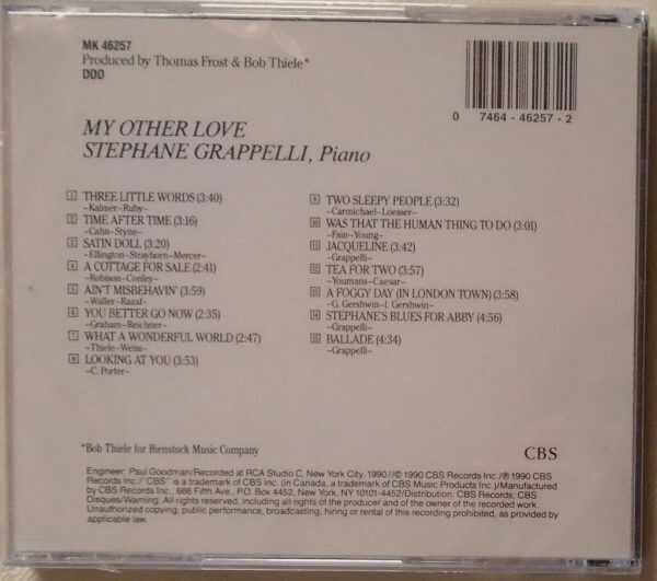 STEPHANIE GRAPPELLI - Piano - My Other Love - CD - BRAND NEW - Image 3
