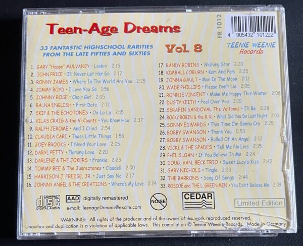 TEENAGE DREAMS - VOL 9 - CD BRAND NEW - Image 3