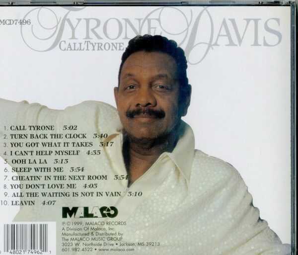 TYRONE DAVIS - CALL TYRONE - CD - VERY GOOD CONDITION - Image 3