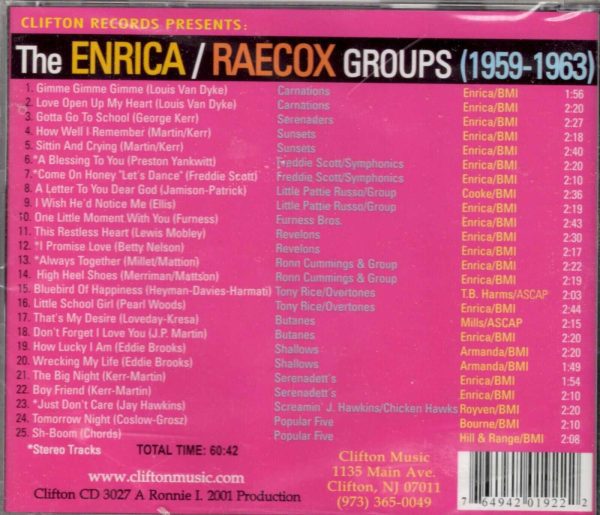 The Enrica & Rae Cox Groups -1959-1963 - CD  -Brand New - Image 3