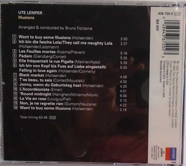 UTE LEMPER - Illusions - CD - BRAND NEW - Image 3