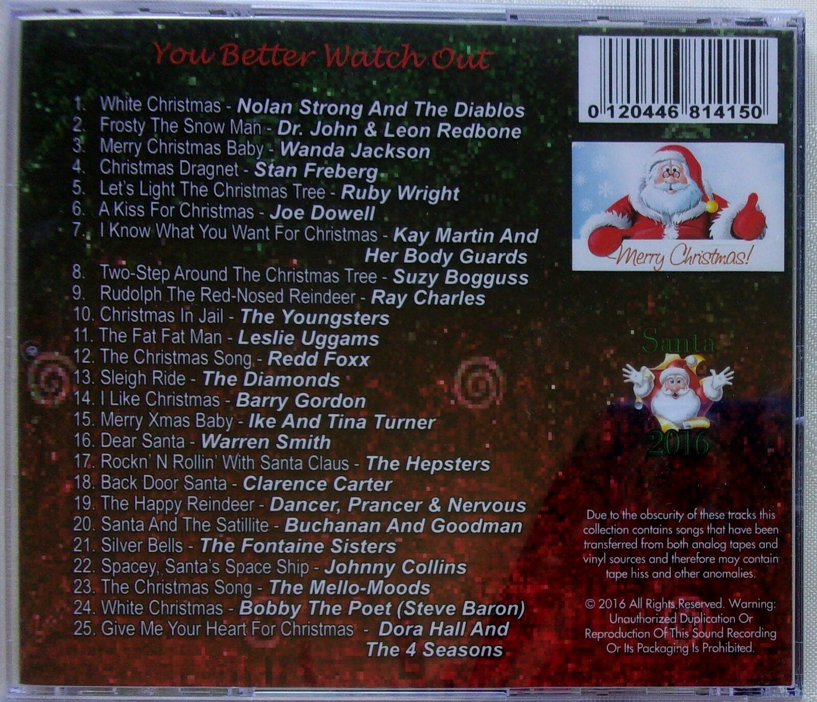 YOU BETTER WATCH OUT - CD - (25 Christmas Treats) - BRAND NEW - Image 3