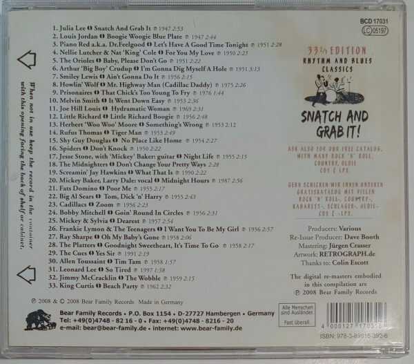 33 1/3 EDITION - SNATCH AND GRAB IT   CD     BRAND NEW - Image 3