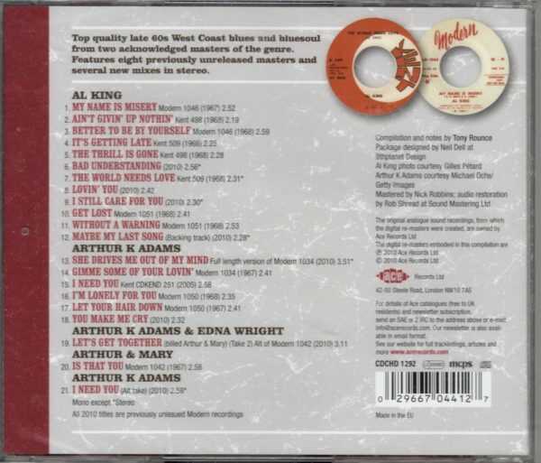 Al King & Arthur K. Adams - Together - CD - Brand New - Image 3