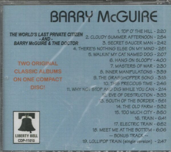 BARRY MCGUIRE - CD - World's Last Private Citizen / The Doctor - BRAND NEW - Image 3