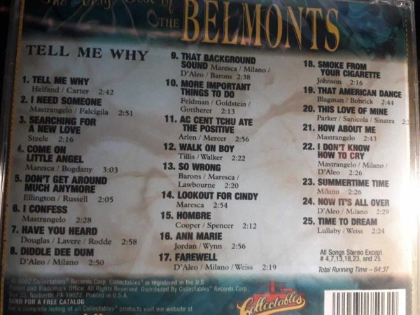 BELMONTS - THE VERY BEST OF  CD - Image 3