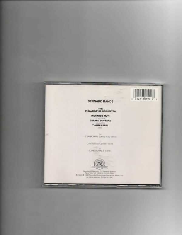 BERANRD RANDS - LE TAMBOURIN, SUITES 1&2-CD - Image 3