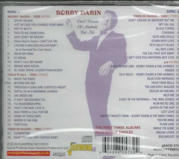 BOBBY DARIN - 2 CD Set - Don't Dream Of Anybody But Me - BRAND NEW - Image 3