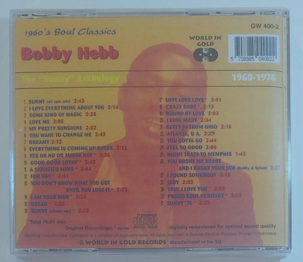 BOBBY HEBB - SUNNY ANTHOLOGY   CD BRAND NEW - Image 3
