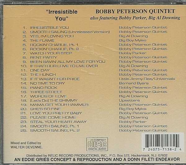 BOBBY PETERSON QUINTET - CD - Irresistible You - BRAND NEW - Image 3