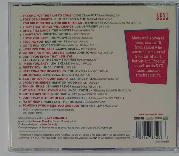 BRENT - SUPERB 60'S SOUL SOUNDS   CD  BRAND NEW - Image 3