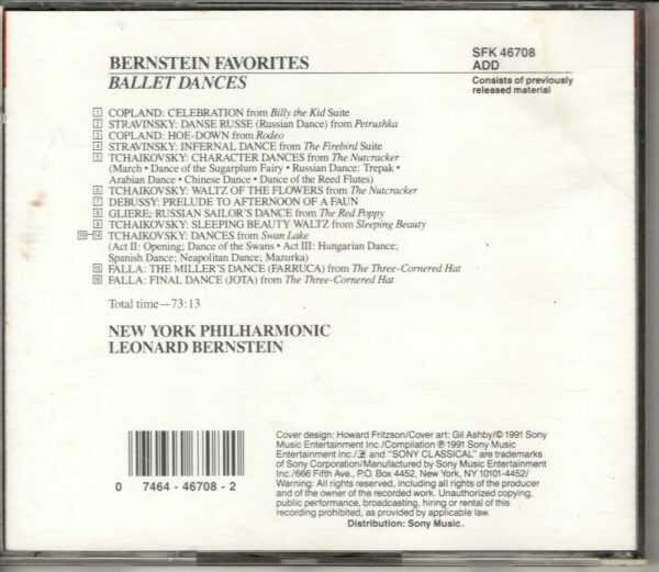 Bernstein Favorites: Ballet Dances (CD, Sony Music Distribution (USA)) - Image 3
