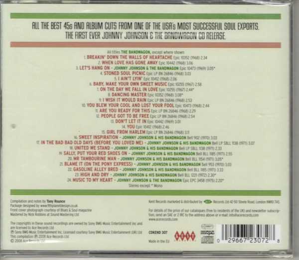 Best Of Johnny Johnson & The Bandwagon - CD - Brand New - Image 3