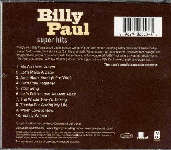 Billy Paul - Super Hits - CD - Image 3