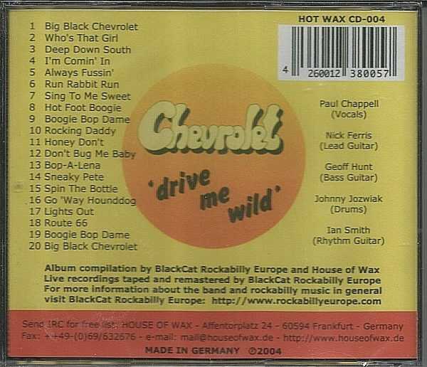 CHEVROLET - CD - Drive Me Wild - BRAND NEW - Image 3