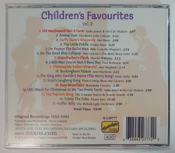 CHILDREN'S FAVOURITES - VOL 2   CD  BRAND NEW - Image 3