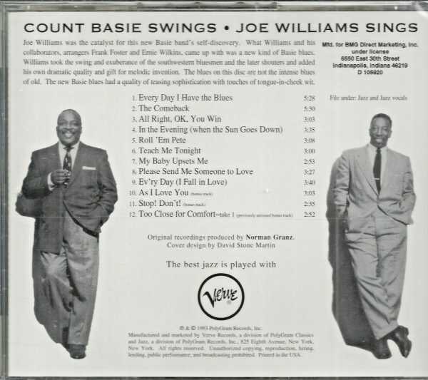 COUNT BASIE & JOE WALLACE - CD - Swings And Sings - BRAND NEW - Image 3