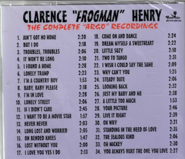 Clarence "Frogman" Henry - Complete "Argo" Recordings - CD  - Brand New - Image 3