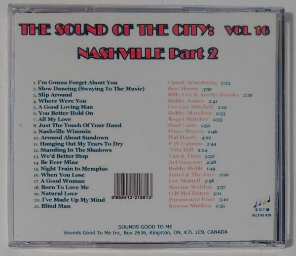 DEEP AND GRITTY - SOUND OF CITY VOL 16 NASHVILLE PT 2   CD  BRAND NEW - Image 3