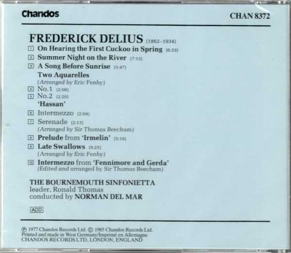 Delius Miniatures - Bournemouth Sinfonietta - CD - Brand New! - Image 3