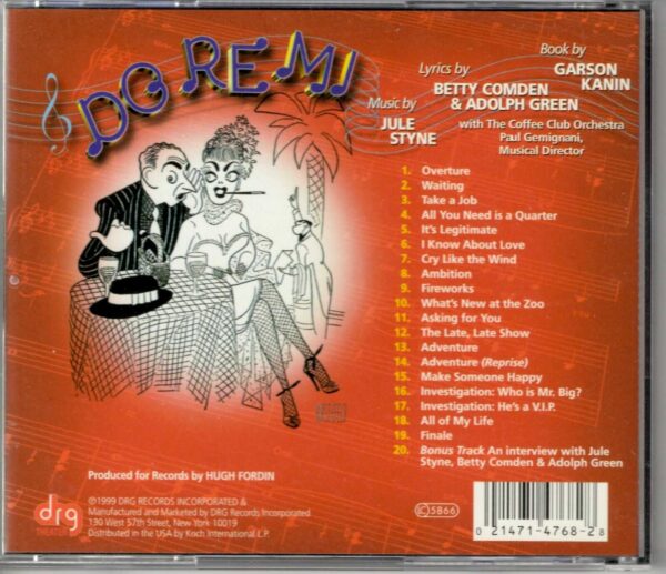 Do Re Mi - 1999 Original Cast Recording - CD - Image 3