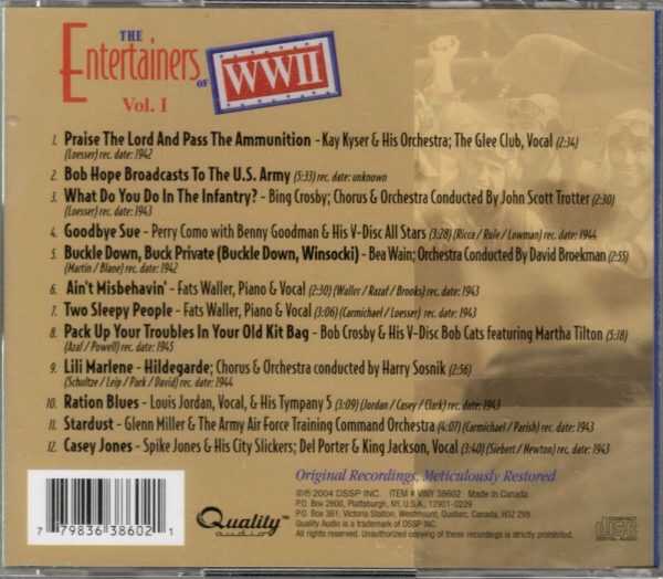 Entertainers Of World War II - Vol 1 - CD - Brand New - Image 3