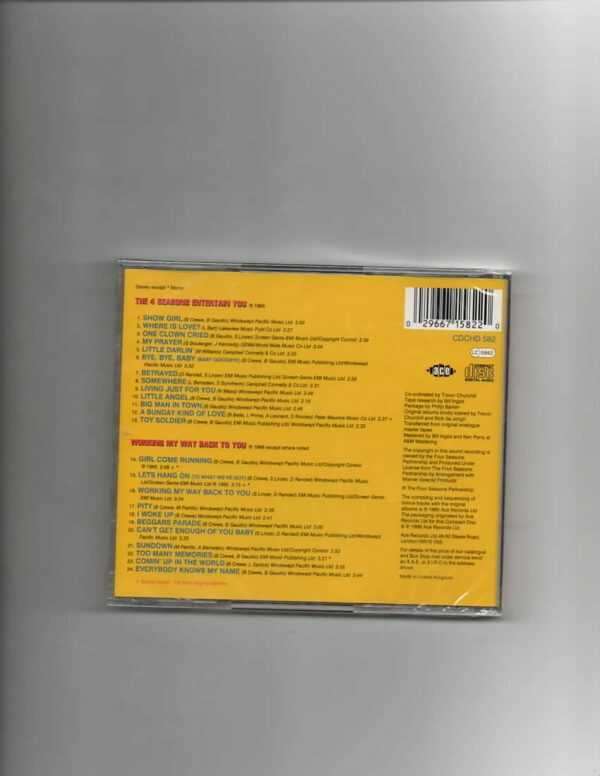 FOUR SEASONS - ENTERTAIN YOU/WORKING MY WAY BACK-BRAND NEW CD - Image 3
