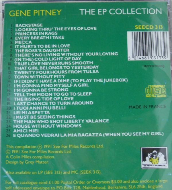 GENE PITNEY - THE EP COLLECTION - CD  - BRAND NEW - Image 3