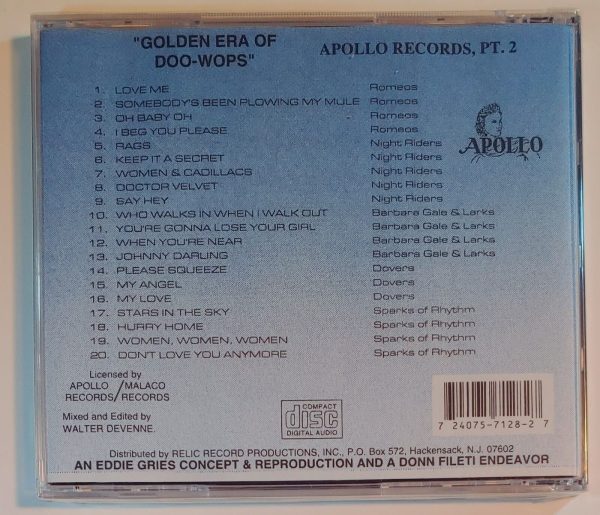 GOLDEN ERA OF DOO WOPS - APOLLO PART 2   CD BRAND NEW - Image 3
