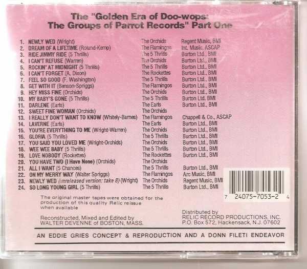 GOLDEN ERA OF DOO WOPS - CD - Parrot Records Part One - BRAND NEW - Image 3